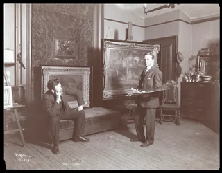 Granville Smith in seinem Studio, New York, 1907